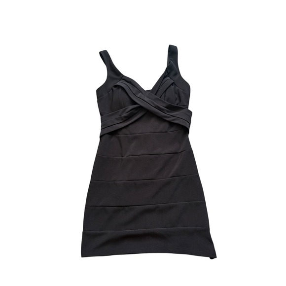 Emerald Sundae Women's Black Bandage Mini Dress Size L Sleeveless Cocktail - Picture 1 of 8